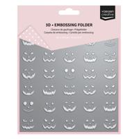 Vaessen Creative • embossing folder pompoengezichtjes 15x15cm 1st.