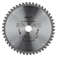Wolfcraft Kap- en verstekzaagblad | HM | 48 Zähne | Ø254mm | 1 stuk - 6548000