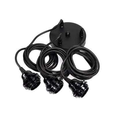 Lampfitting voor hanglamp - Zwart - 3 Fittings