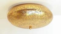 Plafondlamp vintage Filigrain goud &apos;Dave&apos; groot rond 2x E27 fitting 500mm