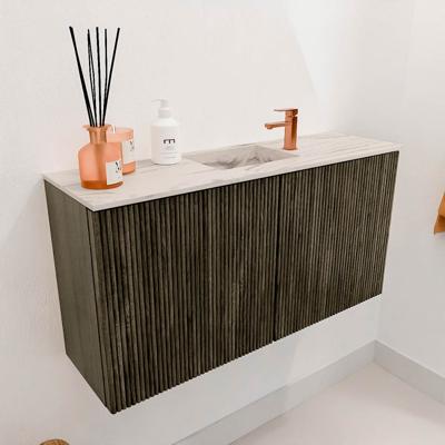Toiletmeubel Mondiaz Joya Dlux | 80 cm | Meubelkleur Shadow | Faye wastafel Nata Wasbak Midden | 1 kraangat