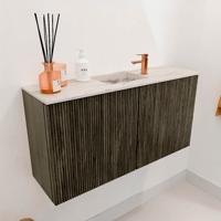 Toiletmeubel Mondiaz Joya Dlux | 80 cm | Meubelkleur Shadow | Faye wastafel Nata Wasbak Midden | 1 kraangat