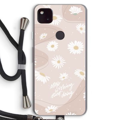 Daydreaming becomes reality: Pixel 4a 5G Transparant Hoesje met koord