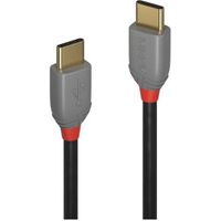 Lindy 36870 0.5m USB C USB C Mannelijk Mannelijk Zwart, Grijs USB-kabel - thumbnail