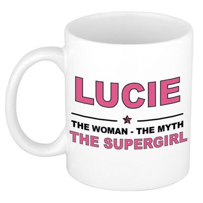 Lucie The woman, The myth the supergirl collega kado mokken/bekers 300 ml