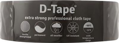 Tape permanent 50mmx50m zwart - Deltafix
