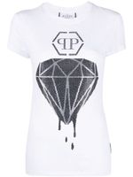 Philipp Plein t-shirt en coton à imprimé peau de serpent - Blanc - thumbnail