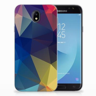 Samsung Galaxy J7 2017 | J7 Pro | TPU Hoesje | Polygon Dark