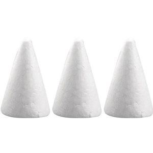 3x Hobby/DIY piepschuim kegels vormen 6 cm