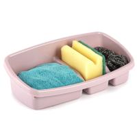 Plasticforte Spons houder - 26x14 cm - oudroze - doekjes organizer