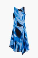 Asymmetrische lange blauwe jurk - MATERIAL FINISHES - XL