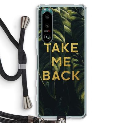 Take me back: Sony Xperia 5 III Transparant Hoesje met koord