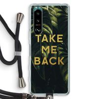 Take me back: Sony Xperia 5 III Transparant Hoesje met koord