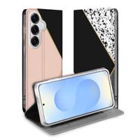 Samsung Galaxy S26 | Bookcase | Hoesje Black Pink Shapes