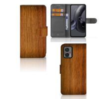 Motorola Edge 30 Neo | Book Style Case | Donker Hout