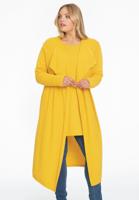 Yoek Vest met gedrapeerde hals cashmere | Geel | Maat 42/44