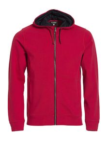 Clique 021044 Classic Hoody Full Zip - Rood - XS