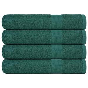 VidaXL Saunahanddoeken 4 st 80x200 cm 360 g/m² 100% katoen groen