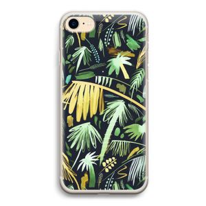 Tropical Palms Dark: iPhone 7 Transparant Hoesje