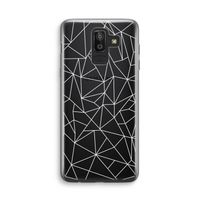 Geometrische lijnen wit: Samsung Galaxy J8 (2018) Transparant Hoesje