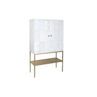 Dressoir DKD Home Decor Gouden Metaal Wit Mangohout (91 x 44 x 152 cm)
