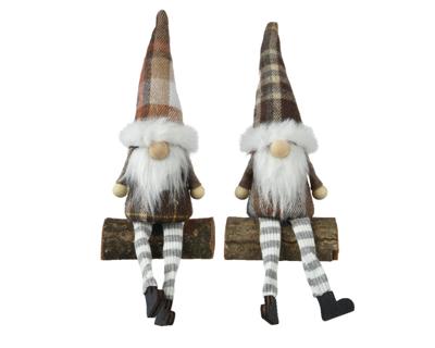 Decoris Beeld gnoom op boomstam 14cm