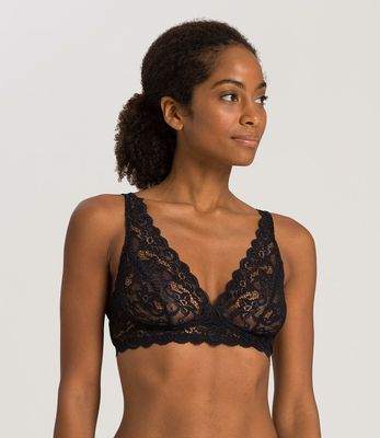 HANRO lingerie BH's Moments Bralette BH zwart kant 071465