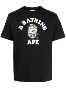 A BATHING APE® t-shirt en coton à logo imprimé - Noir