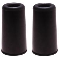 Deurbuffer / deurstopper - 2x - zwart - rubber - 75 x 40 mm - deurstop