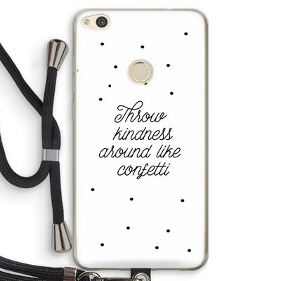 Confetti: Huawei Ascend P8 Lite (2017) Transparant Hoesje met koord