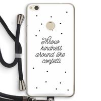 Confetti: Huawei Ascend P8 Lite (2017) Transparant Hoesje met koord