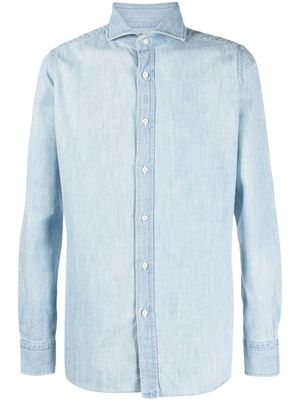 Moorer chemise en coton à manches longues - Bleu
