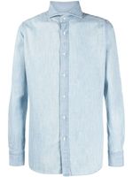 Moorer chemise en coton à manches longues - Bleu - thumbnail