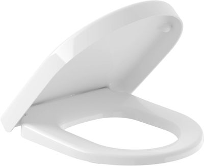 Villeroy & Boch Omnia Architectura compact closetzitting met chroom scharnieren Wit Villeroy & Boch Omnia Architectura compact closetzitting met chroom scharnieren Wit