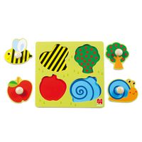 Goula vormenpuzzel Boomgaard junior hout 4 stukjes - thumbnail