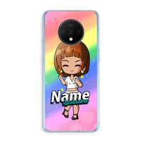Chibi Maker vrouw: OnePlus 7T Transparant Hoesje