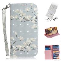 3D gekleurde tekening Magnolia patroon horizontale Flip lederen case voor Nokia 4 2 met houder & card slots & portemonnee 3D gekleurde tekening Magnolia patroon horizontale Flip lederen case voor Nokia 4 2 met houder & card slots & portemonnee