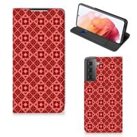 Samsung Galaxy S21 | Hoesje met Magneet | Batik Rood