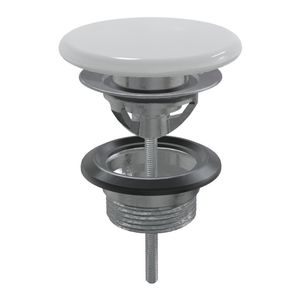 Afvoerplug Xenz Rosa | 5/4" | Click waste | Keramiek | Rond | Wit