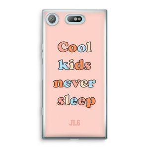Cool Kids Never Sleep: Sony Xperia XZ1 Compact Transparant Hoesje