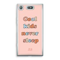 Cool Kids Never Sleep: Sony Xperia XZ1 Compact Transparant Hoesje