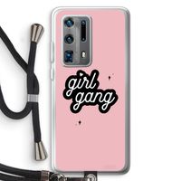 Girl Gang: Huawei P40 Pro Plus Transparant Hoesje met koord Girl Gang: Huawei P40 Pro Plus Transparant Hoesje met koord