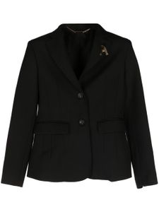 Aries blazer boutonné à détail de broche - Noir