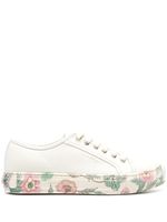 Ferragamo baskets à semelle à fleurs - Tons neutres