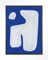 Urban Cotton Wandkleed 'Pacman' 110 x 145cm in Floating Frame - black