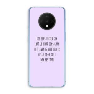 Gek: OnePlus 7T Transparant Hoesje