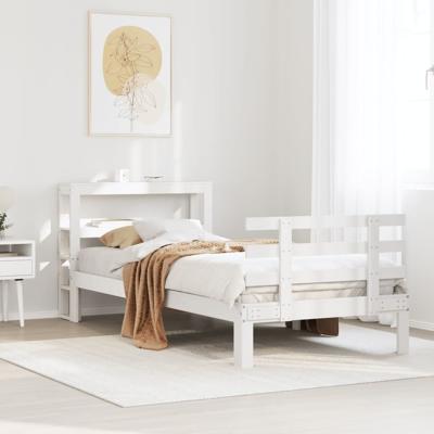 Bedframe met hoofdeinde zonder matras 90x190 cm wit