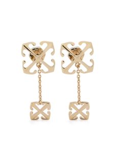 Off-White Double Arrows drop earrings - Or