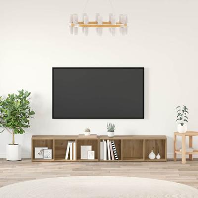 Tv-meubelset 2 pcs Artisan Eiken Bewerkt hout