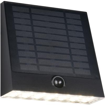 LED Tuinverlichting - Trion Caleo - Wandlamp Buitenlamp - 1 Lichtpunt van 6 Watt - Natuurlijk Wit 4000K - Schemeringsensor - Bewegingssensor - IP44 - Zwart - Kunststof